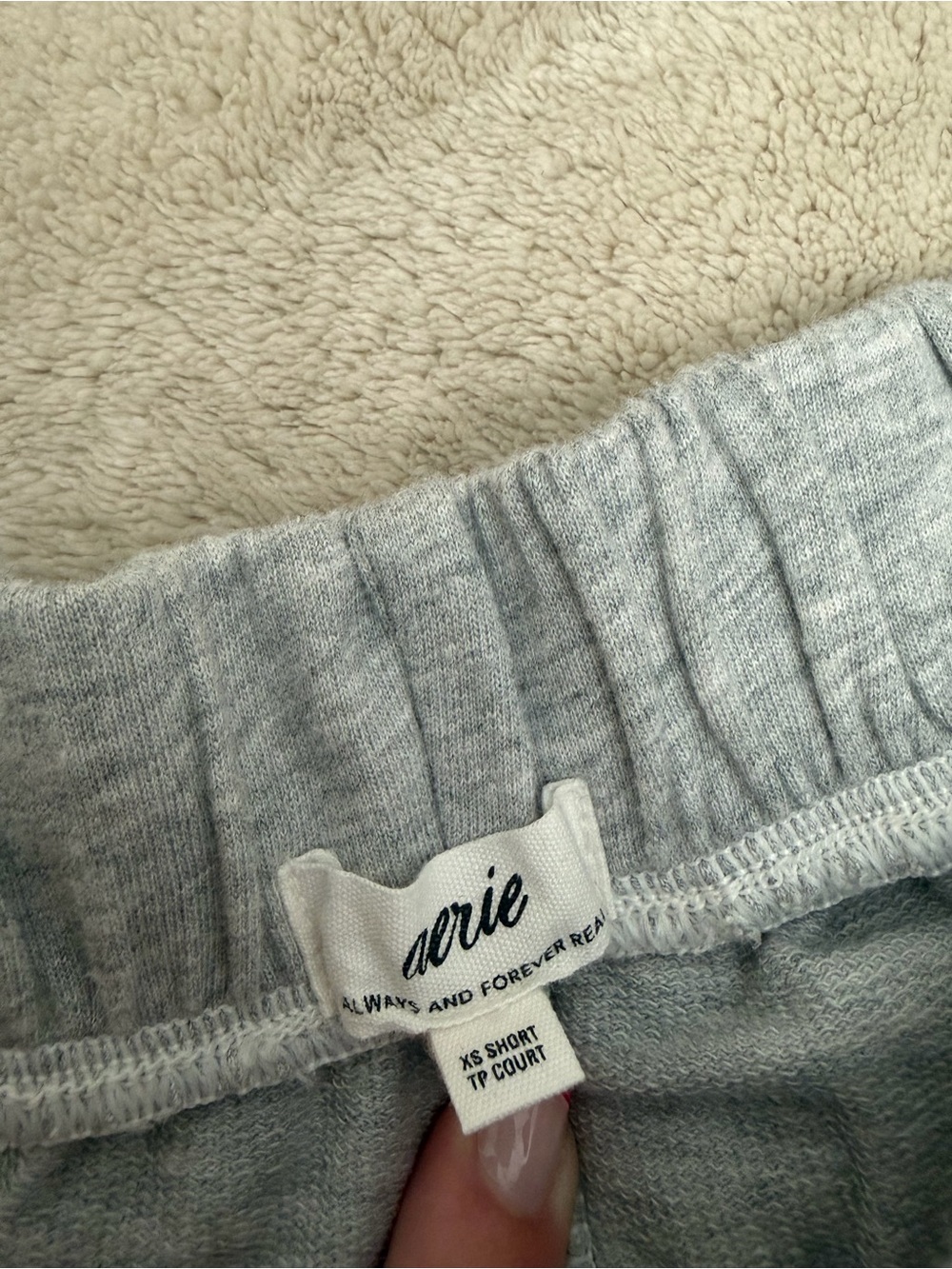 aerie Heather Gray Elastic Waistband Soft Trousers - Picture 2 of 4